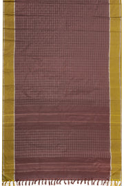 Kanjivaram Vegan Viscose Silk Saree Deep Coffee Color Block Design 10075561