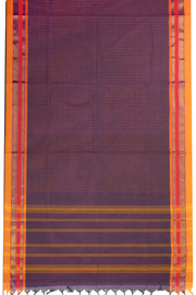 Purple Handloom Chettinad Cotton Saree 10075907