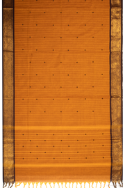 Brown Handloom Chettinad Cotton Saree 10075909