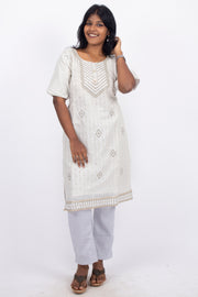 Grey Sequin Embroidery Viscose Silk Co- ord Set 10076192