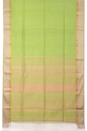 Green Maheshwari Silk Cotton Saree 10076362