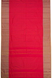 Pink Art Silk Kanjivaram Saree With Stripes Design 10076342