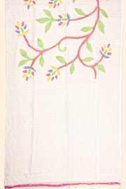White Handloom Jamdani Cotton Saree 10076434