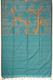 Green Handloom Jamdani Cotton Saree 10076435