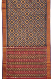 Multi Color Chinnalampatti Ikat Silk Cotton Saree With Zari Border 10076440