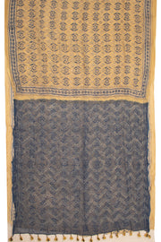 Mustard Yellow Kota Silk Cotton Saree Without Blouse 10076920