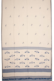 White Handloom Bhujodi Cotton Saree 10076926
