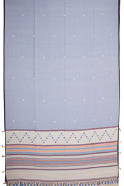 Sky Blue Handloom Bhujodi Cotton Saree 10076929