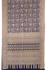 Navy Blue Kashmiri Printed Silk Saree 10076940