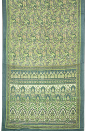 Green Kashmiri Printed Silk Saree 10076944