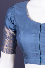 Grey Kanjivaram Soft Silk Blouse 10076979