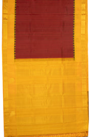 Red Gadwal Kuttu Silk Saree With Temple Border 10077047