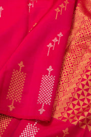 Magenta Pink Gadwal Kuttu Silk Saree 10077059