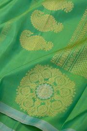 Light Green Gadwal Kuttu Silk Saree 10077060