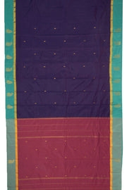 Deep Purple Kanjivaram Vegan Silk Saree 10077088