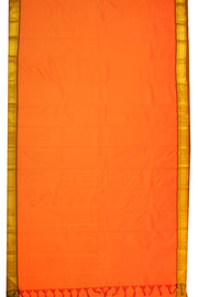 Orange Kanjivaram Vegan Silk Saree 10077093