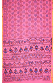 Bright Pink Handcrafted Sungudi Cotton Saree 10077138