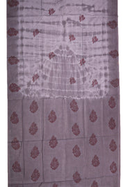 Grey Handcrafted Sungudi Cotton Saree 10077139