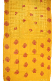 Yellow Handcrafted Sungudi Cotton Saree 10077140