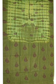 Light Green Handcrafted Sungudi Cotton Saree 10077141