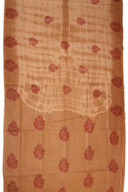 Beige Handcrafted Sungudi Cotton Saree 10077142
