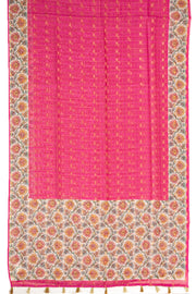 Pink Printed Semi Tussar Silk Saree 10077234