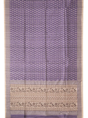 Lavender Printed Semi Tussar Silk Saree 10077237