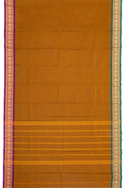 Brown Handloom Chettinad Cotton Saree 10077288