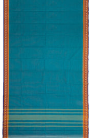 Blue Handloom Chettinad Cotton Saree 10077290