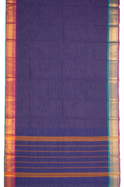 Deep Blue Handloom Chettinad Cotton Saree 10077302