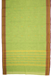 Leaf Green Handloom Chettinad Cotton Saree 10077307