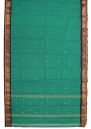 Blue Handloom Chettinad Cotton Saree 10077312