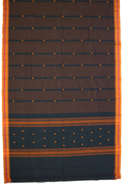 Dark Green Handloom Chettinad Cotton Saree 10077324