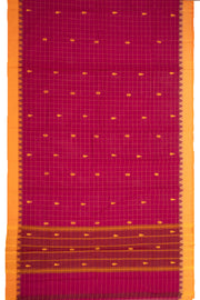 Rani Pink Handloom Chettinad Cotton Saree 10077327