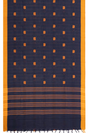 Ink Blue Handloom Chettinad Cotton Saree 10077333