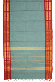 Light Blue Handloom Chettinad Cotton Saree 10077337