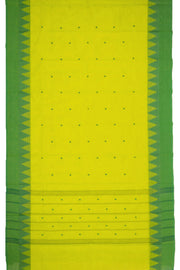 Lemon Yellow  Handloom Chettinad Cotton Saree 10077353