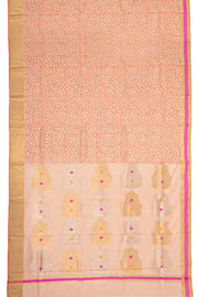 Pink Chanderi Printed Silk Cotton Saree 10077365