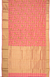 Pink Chanderi Printed Silk Cotton Saree10077369