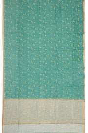 
Blue Floral Motifs Chanderi Printed Silk Cotton Saree 10077377
