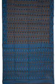 Blue Handloom Jamdani Cotton Saree 10077530