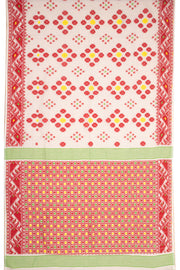 White Handloom Jamdani Cotton Saree 10077540