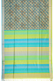 Blue Maheshwari Silk Cotton Sarees 10077553
