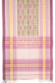 Pink Printed Maheshwari Silk Cotton Saree 10077558