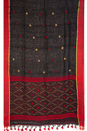 Black Bengal Handwoven Cotton Saree 10077693