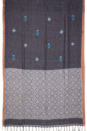 Grey Bengal Handwoven Cotton Saree 10077695
