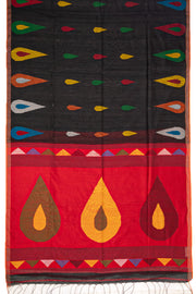 Black Bengal Handwoven Cotton Saree 10077698