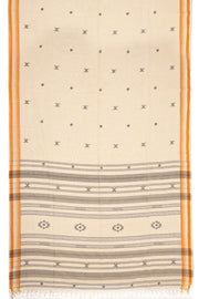 Beige Bengal Handwoven Cotton Saree 10077702