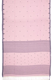 Baby Pink Bengal Handwoven Cotton Saree 10077705
