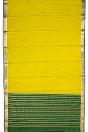 Lime Yellow Mysore Semi Crepe Silk Saree 10077789